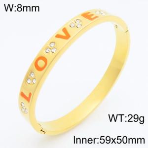 Stainless Steel Gold-plating Bangle - KB210531-KSZ