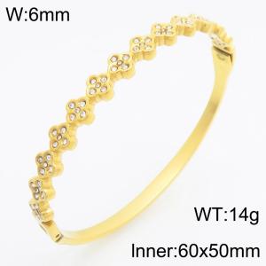 Stainless Steel Gold-plating Bangle - KB210537-KSZ