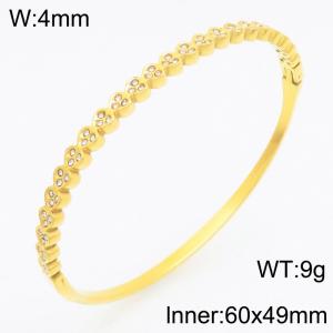 Stainless Steel Gold-plating Bangle - KB210539-KSZ