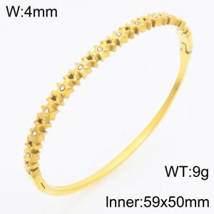 Stainless Steel Gold-plating Bangle - KB210541-KSZ