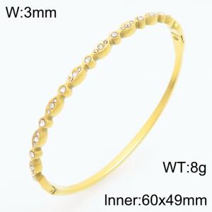 Stainless Steel Gold-plating Bangle - KB210544-KSZ