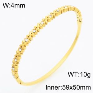Stainless Steel Gold-plating Bangle - KB210545-KSZ