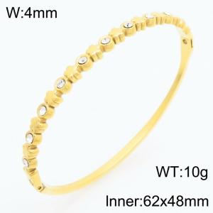 Stainless Steel Gold-plating Bangle - KB210549-KSZ