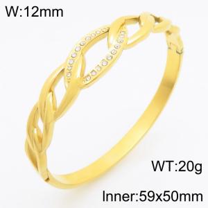 Stainless Steel Gold-plating Bangle - KB210552-KSZ