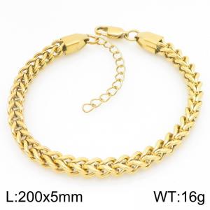 Stainless Steel Gold-plating Bracelet - KB210720-Z
