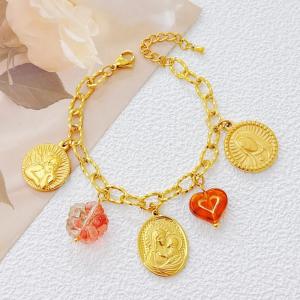 Stainless Steel Gold-plating Bracelet - KB210723-SXSJ