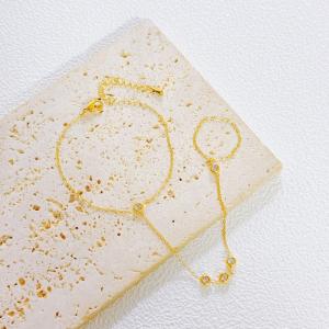 Stainless Steel Gold-plating Bracelet - KB210725-SXSJ