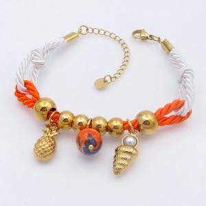 Stainless Steel Gold-plating Bracelet - KB210759-HM