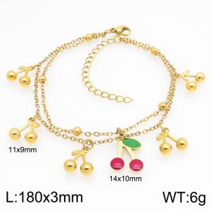 Stainless Steel Gold-plating Bracelet - KB210956-Z