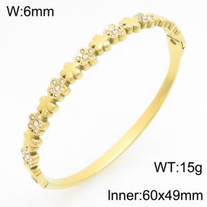 Stainless Steel Stone Bangle - KB211002-KSZ
