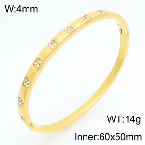 Stainless Steel Stone Bangle - KB211005-KSZ