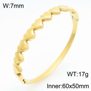 Stainless Steel Gold-plating Bangle - KB211026-KSZ