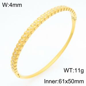 Stainless Steel Stone Bangle - KB211039-KSZ