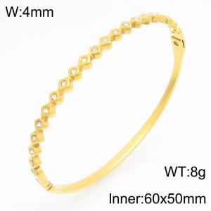 Stainless Steel Stone Bangle - KB211049-KSZ