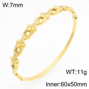 Stainless Steel Stone Bangle - KB211051-KSZ