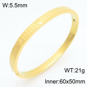 Stainless Steel Gold-plating Bangle - KB211052-KSZ