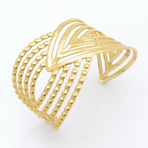 Stainless Steel Gold-plating Bangle - KB211198-SP
