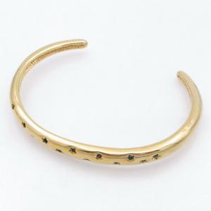 Stainless Steel Gold-plating Bangle - KB211208-SP
