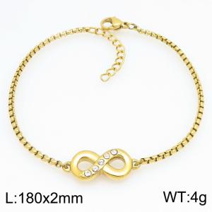 Stainless Steel Gold-plating Bracelet - KB211227-KFC
