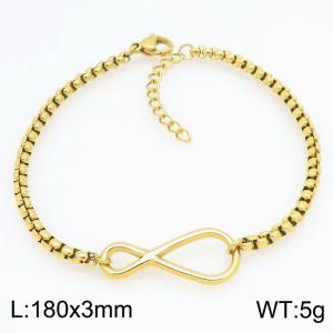 Stainless Steel Gold-plating Bracelet - KB211229-KFC