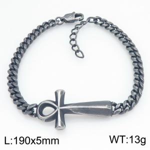 SS Oxidized Bracelet - KB211231-KFC