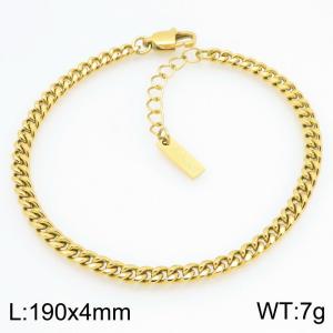 Stainless Steel Gold-plating Bracelet - KB211238-KFC