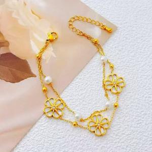 Stainless Steel Gold-plating Bracelet - KB211272-SXSJ