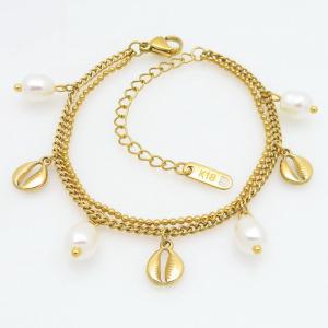 Stainless Steel Gold-plating Bracelet - KB211338-HM