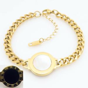 Stainless Steel Gold-plating Bracelet - KB211782-AQ