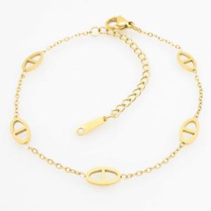 Stainless Steel Gold-plating Bracelet - KB211786-AQ