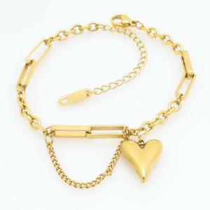 Stainless Steel Gold-plating Bracelet - KB211789-AQ