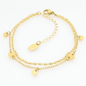 Stainless Steel Gold-plating Bracelet - KB211793-AQ