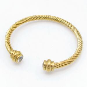 Stainless Steel Wire Bangle - KB211968-GSD