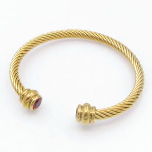 Stainless Steel Wire Bangle - KB211970-GSD