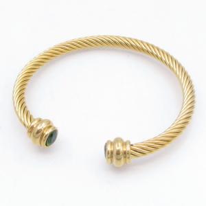 Stainless Steel Wire Bangle - KB211971-GSD