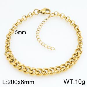 Stainless steel gold-plated bracelet - KB212311-Z