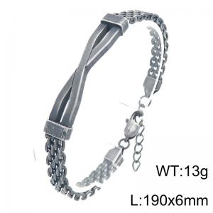 SS Oxidized Bracelet - KB212529-KFC