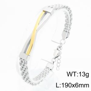 Stainless Steel Gold-plating Bracelet - KB212532-KFC