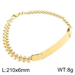 Stainless Steel Gold-plating Bracelet - KB212541-KJX