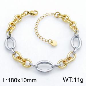 Stainless Steel Gold-plating Bracelet - KB213029-SP
