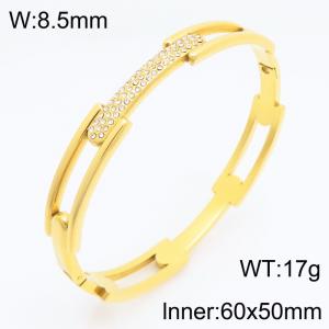 Stainless Steel Stone Bangle - KB213078-KSZ