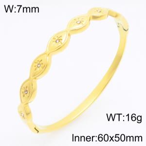 Stainless Steel Stone Bangle - KB213094-KSZ