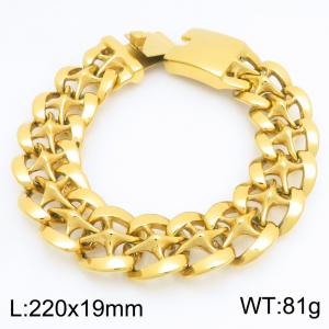 Men's stainless steel cast bracelet suitable for daily jewelry wear - KB213357-KJX