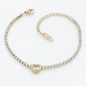 Stainless Steel Stone Bracelet - KB213924-SP