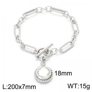 Stainless Steel Stone Bracelet - KB214005-Z