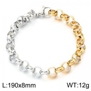 Stainless Steel Gold-plating Bracelet - KB214020-Z