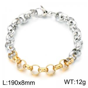 Stainless Steel Gold-plating Bracelet - KB214021-Z