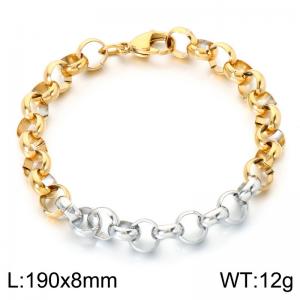 Stainless Steel Gold-plating Bracelet - KB214022-Z