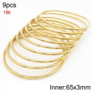 Fashion Women's Titanium Steel Round Bracelet - KB214056-LO