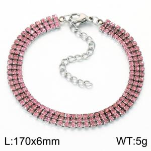 Stainless Steel Crystal Bracelet - KB214133-Z